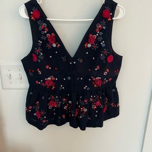 J Crew beaded top. Size 6. Worn twice.